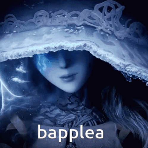 A Picture Of A Woman With The Word Bapplea On The Bottom Right GIF