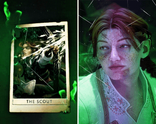 Woman With The Scout Text GIF