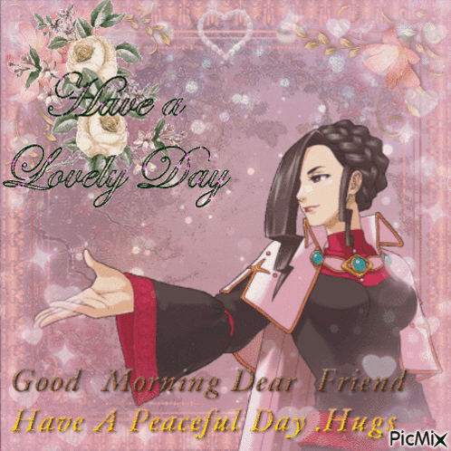 A Picture Of A Woman With The Words Have A Lovely Day GIF