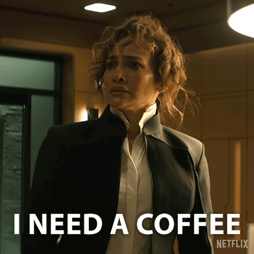 Woman Saying I Need A Coffee GIF