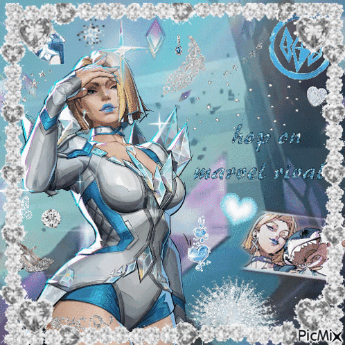 A Picture Of A Woman With The Words Keep On Marvel Rivals GIF