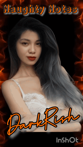 A Picture Of A Woman With The Words Naughty Notes Dark Rich GIF