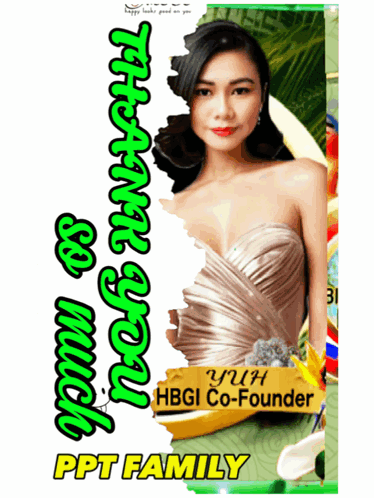 A Picture Of A Woman With The Words Thank You So Much Ppt Family On It GIF
