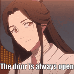 Woman With The Door Is Always Open Text GIF