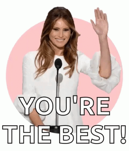 A Picture Of A Woman With The Words You 'Re The Best Behind Her GIF