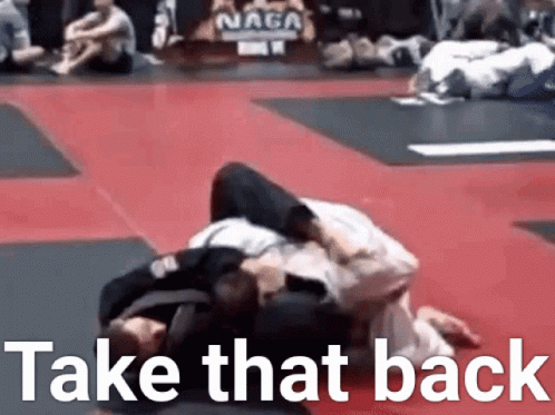 A Picture Of A Wrestling Match With The Words Take That Back Below It GIF
