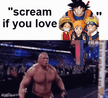 A Picture Of A Wrestling Ring With A Caption That Says Scream If You Love GIF