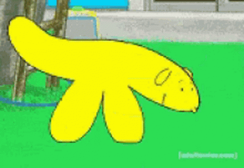 a picture of a yellow cartoon character with the words tonight on the bottom