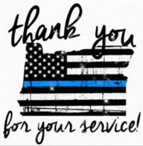 A Picture Of An American Flag With The Words Thank You For Your Service . GIF