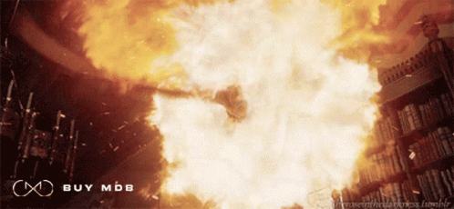 Explosion With Buy MDB Text GIF