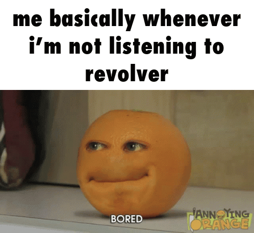 A Picture Of An Orange With A Face On It That Says " Bored " GIF