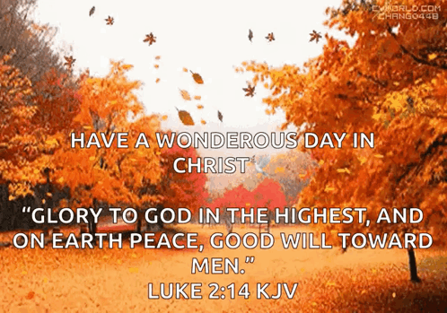 A Picture Of Autumn Leaves With A Quote From The Bible GIF