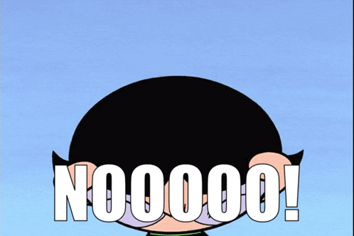 A Picture Of Buttercup From The Powerpuff Girls Says Noooo GIF