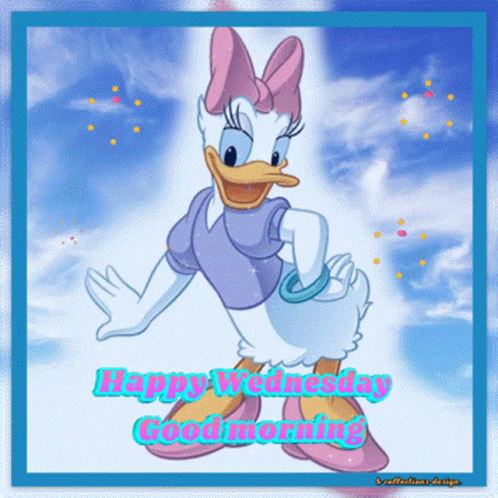 A Picture Of Daisy Duck Says Happy Wednesday Good Mornings GIF