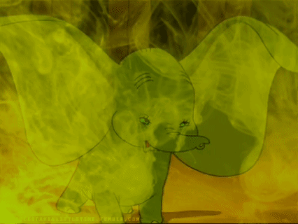 A Picture Of Dumbo From The Disney Animated Movie GIF