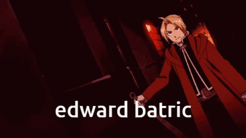 A Picture Of Edward Batric With A Sword GIF