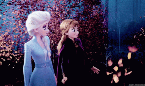 A Picture Of Elsa And Anna From Frozen GIF