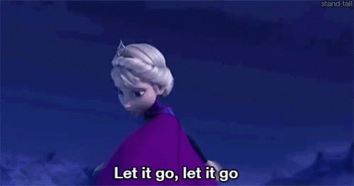 A Picture Of Elsa From Frozen Says Let It Go Let It Go GIF