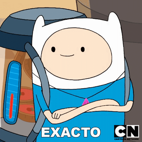 A Picture Of Finn From Adventure Time With The Words Exacto Cn On The Bottom GIF