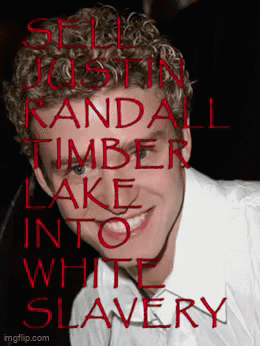 A Picture Of Justin Randall Timberlake In White Slavery GIF