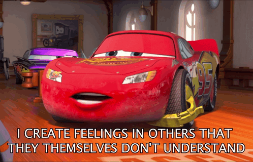 A Picture Of Lightning Mcqueen From The Movie Cars GIF