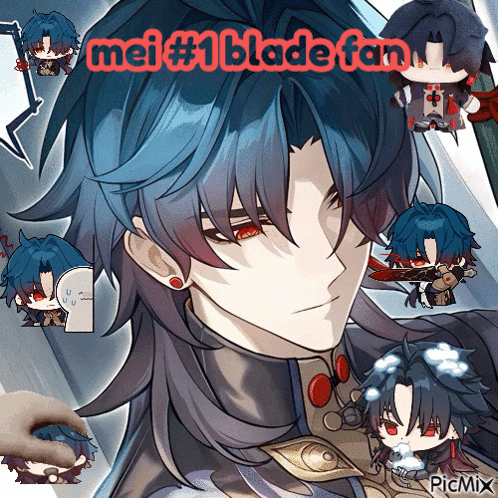 A Picture Of Mei # 1 Blade Fan With A Hand Holding His Hair GIF