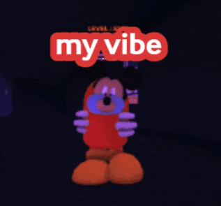 A Picture Of Mickey Mouse With The Words " My Vibe " On Top Of Him GIF