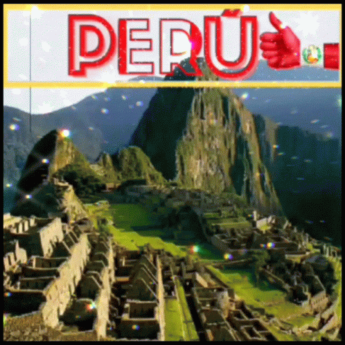 A Picture Of Peru With A Thumbs Up Sign GIF
