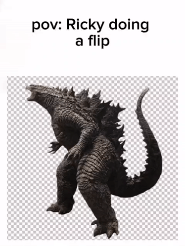 A Picture Of Ricky Doing A Flip On A Transparent Background GIF