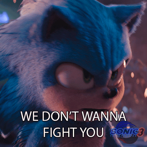 A Picture Of Sonic The Hedgehog From The Movie Sonic 3 GIF