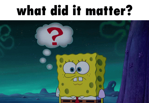 A Picture Of Spongebob With A Question Mark In His Thought Bubble GIF