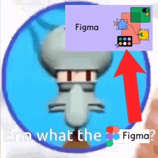 A Picture Of Squidward From Spongebob Squarepants With The Word Figma On It GIF