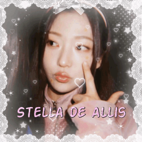 A Picture Of Stella De Allis With Hearts And Stars GIF