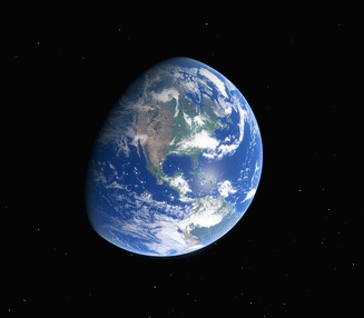 A Picture Of The Earth From Space Shows North America In The Middle GIF