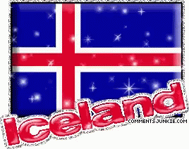 A Picture Of The Flag Of Iceland With The Word Iceland On It GIF
