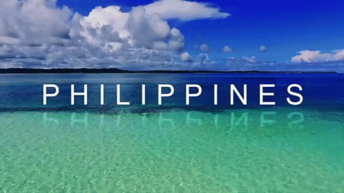A Picture Of The Philippines With A Blue Sky In The Background GIF