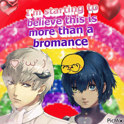A Picture Of Two Anime Characters With The Words I 'M Starting To Believe This Is More Than A Romance GIF