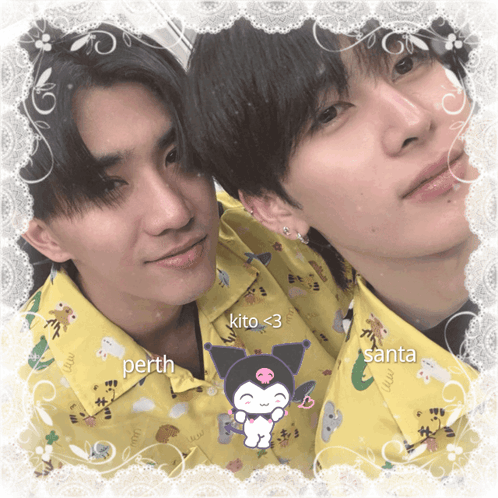 A Picture Of Two Boys With The Name Perth On The Bottom GIF