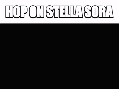 A Picture Of Two Girls Kissing With The Words Hop On Stella Sora Below Them GIF