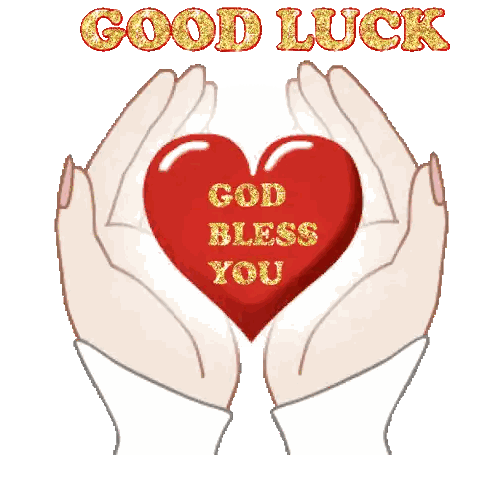 a picture of two hands holding a red heart that says god bless you
