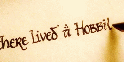 A Piece Of Paper That Says There Lived A Hobbit On It GIF