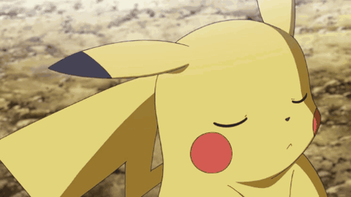 A Pikachu With A Surprised Expression On His Face GIF