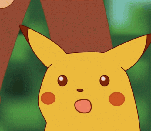 A Pikachu With A Surprised Look On Its Face GIF