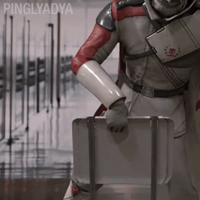 A Pinglyadya Animated Gif Of A Man Holding A Briefcase GIF
