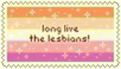 A Pink And Orange Flag With The Words Long Live The Lesbians Written On It . GIF