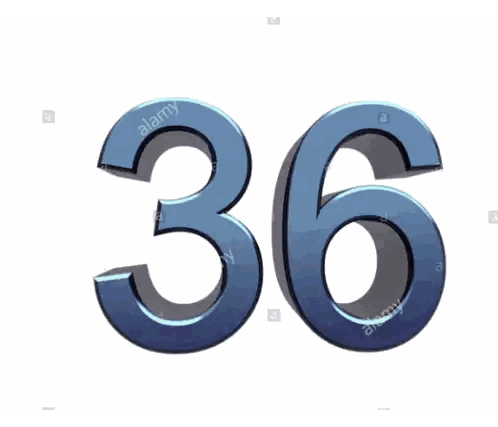a pink and purple number 36 with sprinkles on it on a white background