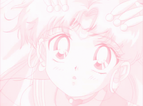 A Pink Background With A Drawing Of A Girl With A Crown On Her Head GIF
