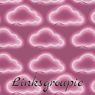 A Pink Background With Clouds And The Words Linksgroupie On The Bottom GIF