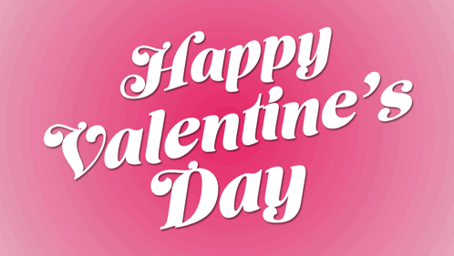 Happy Valentine S Day Text On Pink Background GIF