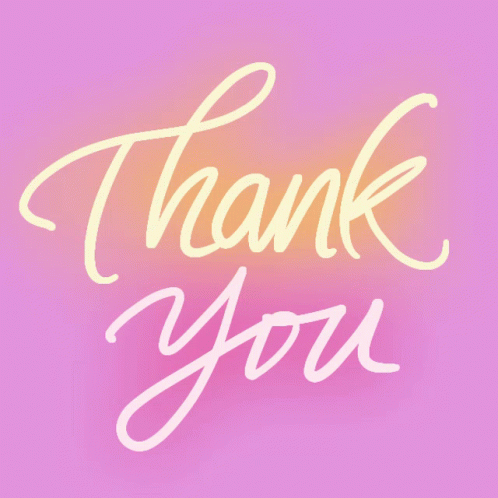 A Pink Background With The Words Thank You GIF